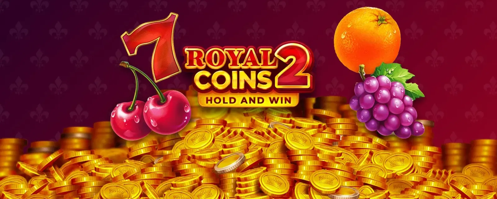 Royal Coins 2 de Mostbet: frutas, siete y montaña de monedas de oro